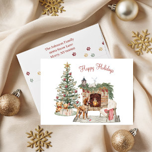 Cartes Pour Fêtes Annuelles Joyeux Pawlidays Design de Chien- Brittany Spaniel