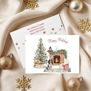 Cartes Pour Fêtes Annuelles Joyeux Pawlidays Design de Chien - Springer Spanie