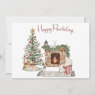 Cartes Pour Fêtes Annuelles Joyeux Pawlidays Design pour Chien- Jack Russell