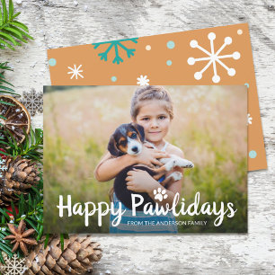 Cartes Pour Fêtes Annuelles Joyeux Pawlidays Pet Chien Chien Chien Chien Puppy