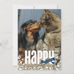 Cartes Pour Fêtes Annuelles Joyeux Pawlidays Pet Christmas Photo Card