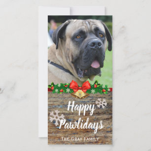 Cartes Pour Fêtes Annuelles Joyeux Pawlidays Pet Photo Christmas