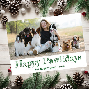 Cartes Pour Fêtes Annuelles Joyeux Pawlidays Photo