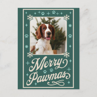 Cartes Pour Fêtes Annuelles Joyeux Pawmas Pet photo Noël