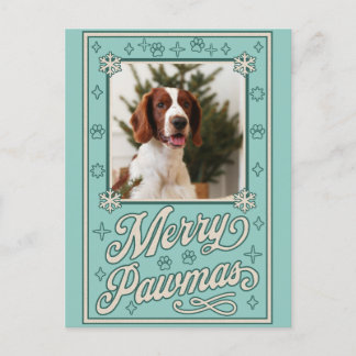 Cartes Pour Fêtes Annuelles Joyeux Pawmas Pet photo Noël