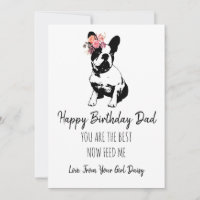 Joyeux Père D'Anniversaire Du Chien French Bulldog