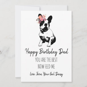 Cartes Pour Fêtes Annuelles Joyeux Père D'Anniversaire Du Chien French Bulldog