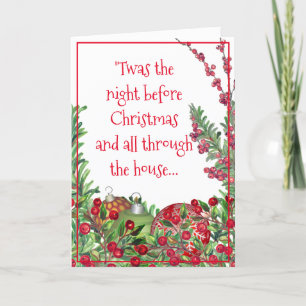 Cartes Pour Fêtes Annuelles Joyeux Père Noël & Famille Animaux de Noël Mignonn