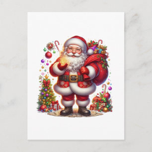 Cartes Pour Fêtes Annuelles Joyeux Père Noël Noël