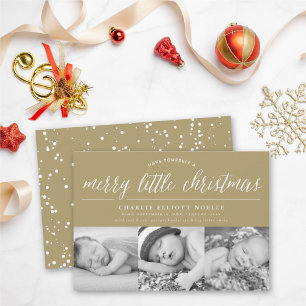 Cartes Pour Fêtes Annuelles Joyeux petit Noël 3 Photo moderne bébé naissance