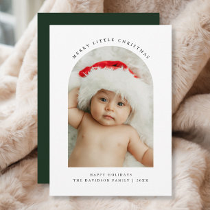 Cartes Pour Fêtes Annuelles Joyeux petit Noël Bébé Famille Arc Photo
