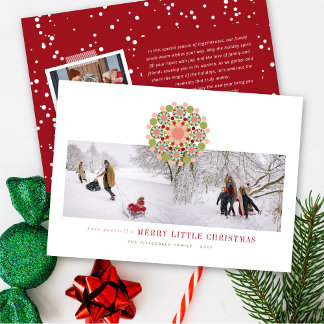 Cartes Pour Fêtes Annuelles Joyeux petit Noël Chic Festive Flower 2 Photo