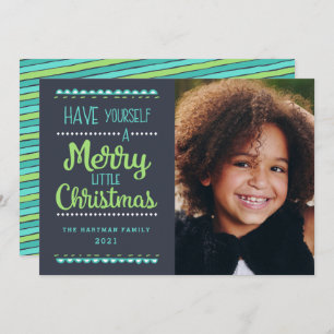 Cartes Pour Fêtes Annuelles Joyeux petit Noël mignon Lime photo