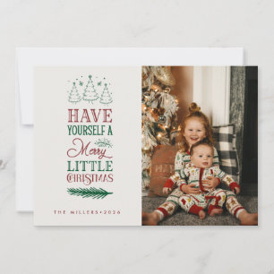 Cartes Pour Fêtes Annuelles Joyeux petit Noël   Photo de famille Noël