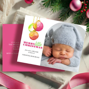 Cartes Pour Fêtes Annuelles Joyeux petit Noël Siroter une photo et voir