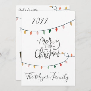 Cartes Pour Fêtes Annuelles Joyeux petit Noël String de lumières 4 Photo