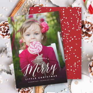Cartes Pour Fêtes Annuelles Joyeux petit Noël Typographie moderne Photo