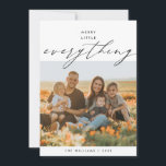 Cartes Pour Fêtes Annuelles Joyeux petit tout, superposition de photo de famil<br><div class="desc">Joyeux petit tout, meilleurs vœux de vacances, Joyeël. Célébrez la saison avec cette carte de vœux photo de famille (imprimée et / ou téléchargement instantané), dans un thème de superposition de script romantique doux moderne et contemporain. Il est entièrement personnalisable et personnalisé avec vos propres messages de vœux. C'est simple,...</div>