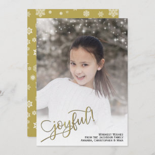 Cartes Pour Fêtes Annuelles Joyeux ! Photo pleine image avec étoiles de Partie