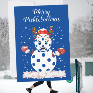 Cartes Pour Fêtes Annuelles Joyeux pickleball Noël fan de Pickleball