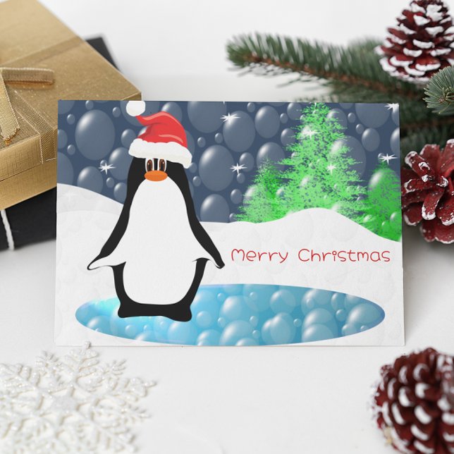 Cartes Pour Fêtes Annuelles Joyeux pingouin de Noël - (Créateur téléchargé)