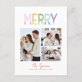 Cartes Pour Fêtes Annuelles Joyeux plaisir coloré trois noël photo