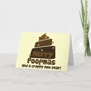 Cartes Pour Fêtes Annuelles Joyeux Poopmas Fête Funny