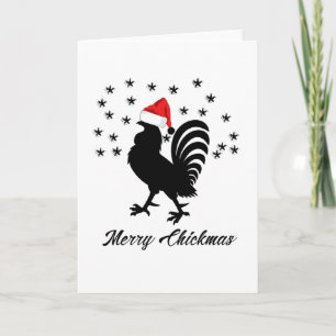 Cartes Pour Fêtes Annuelles Joyeux poulets de Noël drôle poulet de Noël