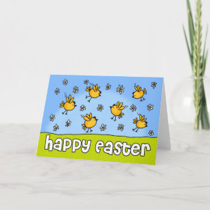 Cartes Pour Fêtes Annuelles Joyeux poussins de Pâques