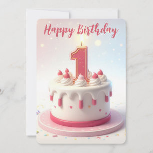Cartes Pour Fêtes Annuelles Joyeux premier anniversaire
