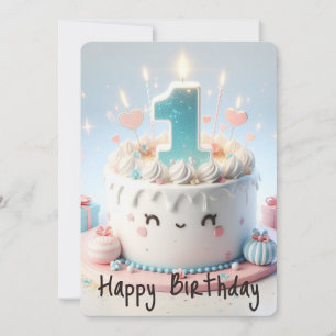 Cartes Pour Fêtes Annuelles Joyeux premier anniversaire