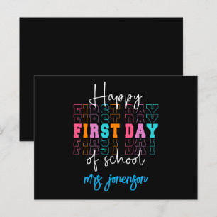 Cartes Pour Fêtes Annuelles Joyeux premier jour d'école