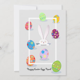 Cartes Pour Fêtes Annuelles Joyeux Printemps de Pâques mignonette lapin Oeufs
