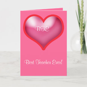 Cartes Pour Fêtes Annuelles Joyeux professeur de Saint-Valentin