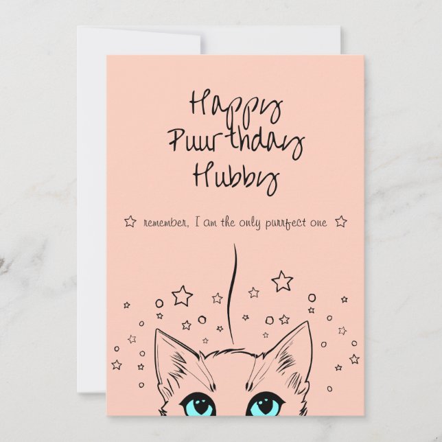 Cartes Pour Fêtes Annuelles Joyeux Purr-thday ( Anniversaire ) Salutations pou (Devant)