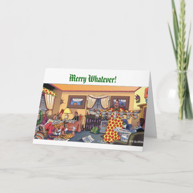 Cartes Pour Fêtes Annuelles Joyeux quoi que ! (Devant)