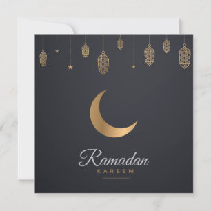 Cartes Pour Fêtes Annuelles Joyeux Ramadan Moubarak   Ramadan Kareem Gold Musu