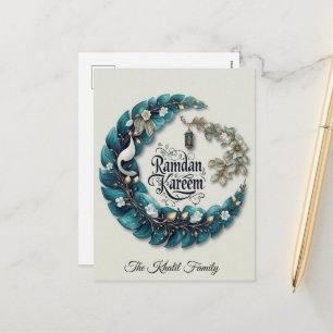 Cartes Pour Fêtes Annuelles Joyeux Ramadan Mubarak Ramadan Kareem Bleu Musul