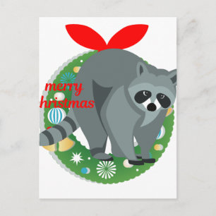 Cartes Pour Fêtes Annuelles joyeux raton laveur
