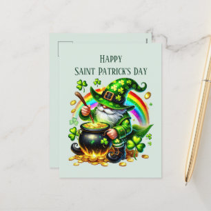 Cartes Pour Fêtes Annuelles Joyeux Saint Patrick's Day gnome ajouter du texte