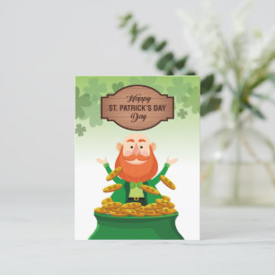 Cartes Pour Fêtes Annuelles Joyeux Saint Patrick's Day Leprechaun