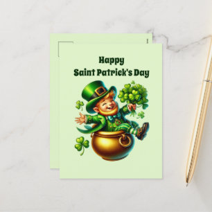 Cartes Pour Fêtes Annuelles Joyeux Saint Patrick's Day leprechaun