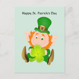Cartes Pour Fêtes Annuelles Joyeux Saint Patrick's Day Leprechaun