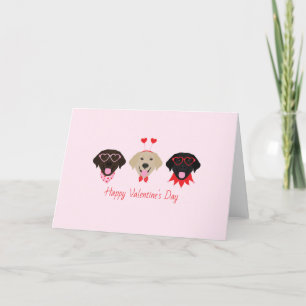 Cartes Pour Fêtes Annuelles Joyeux Saint-Valentin Chiens Labrador Retriever