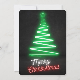 Cartes Pour Fêtes Annuelles Joyeux sapin blanc rouge vert de Noël
