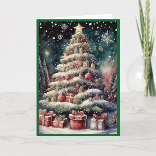 Cartes Pour Fêtes Annuelles Joyeux sapin de Noël