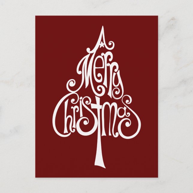 Cartes Pour Fêtes Annuelles Joyeux sapin de Noël (Devant)