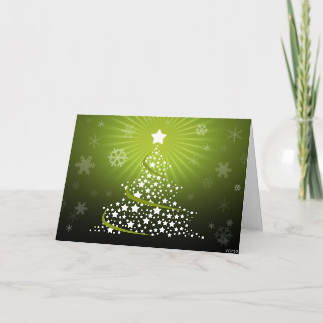 Cartes Pour Fêtes Annuelles Joyeux sapin de Noël (Devant)