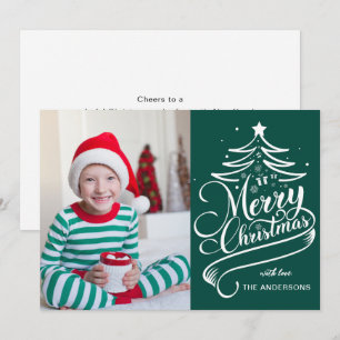 Cartes Pour Fêtes Annuelles Joyeux sapin de Noël de couleur moderne modifiable