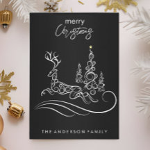 Joyeux sapin de Noël et renne